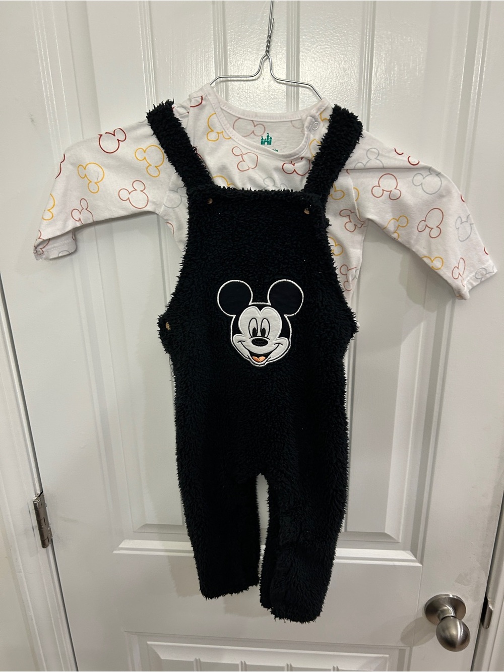 Disney Baby Mickey Mouse Long Sleeve Tee And Overalls Size 18 Months